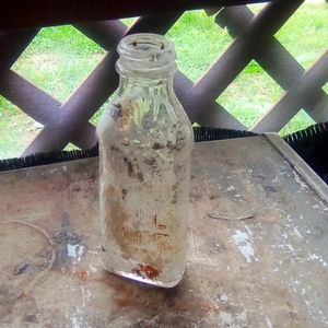 Antique shoe cleaner bottle